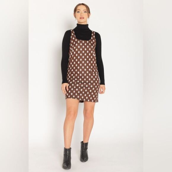 New With Tags Eclipse Size‎ XS Sleeveless Retro Print Jumper With Flap Pockets - Picture 3 of 12